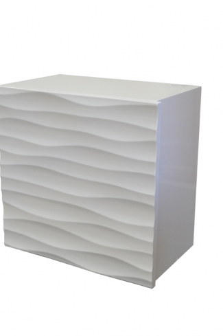 <p>
	Complemento de baño de 35x35 realizado en material lacado alto brillo con puerta de 19 mm con cierre softclosing. Incluye una estantería interior de vidrio templado. Made in Spain</p>
