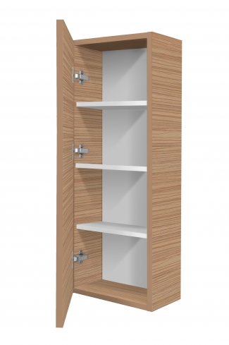 <p>
	Complemento de baño de 35x105 realizado en material laminado con puerta de 19 mm con cierre softclosing.Incluye tres estanterías interiores.Made in Spain</p>
