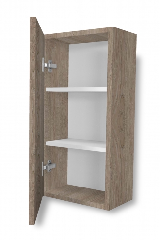 <p>
	Complemento de baño de 35x70 realizado en material laminado de 19 mm con microrelieve que le da más naturalidad y tratamiento antibacteriano con puerta de 19 mm  con cierre softclosing.Incluye dos estanterías interiores.Made in Spain</p>
