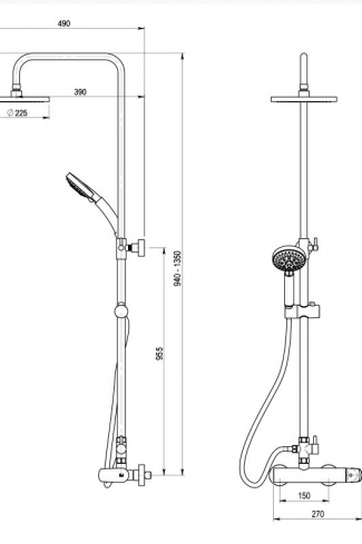 <p>
	Columna ducha mezcladora KEITA DUE</p>
