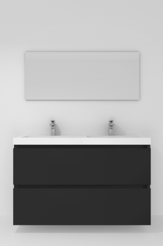<p>
	Pack formado por mueble de baño realizado en tablero laminado con dos cajones totalmente extraíbles y cierre softclosing. Lavabo de resina y espejo con iluminación LED incluidos. Made in Europe.</p>
