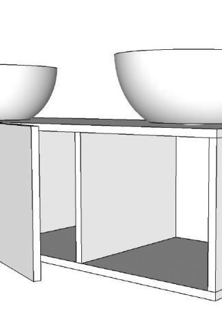 <p>
	Mueble de baño de 120 cm realizado en material laminado color madera de 19 mm con microrelieve que le da más naturalidad y tratamiento antibacteriano formado por una puerta y dos espacios decorativos. Puertas con sistema de cierre softclosing. Lavabo cerámico de color blanco incluido. Grifo no incluido.</p>

