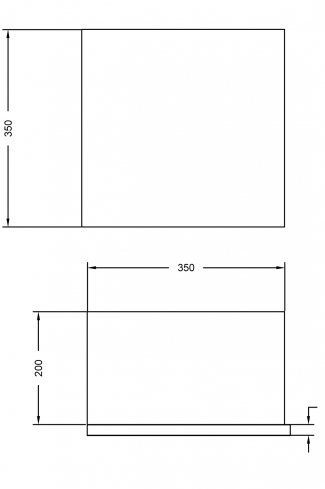<p>
	Mueble de baño de 35x35 realizado en material laminado con puerta estraticada de 19 mm con cierre softclosing.Incluye una estantería interior.</p>
