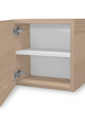 <p>
	Complemento de baño de 35x35 cm realizado en material laminado con puerta de 19 mm con cierre softclosing. Incluye una estantería interior. Made in Spain.</p>
