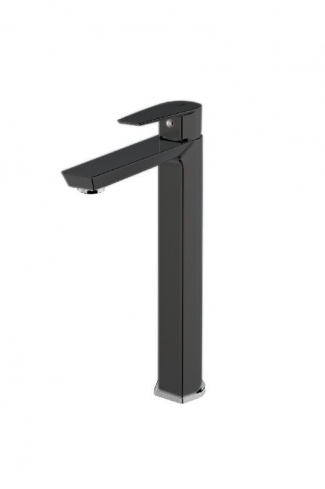 <p>
	Grifo de lavabo alto negro AURA </p>
