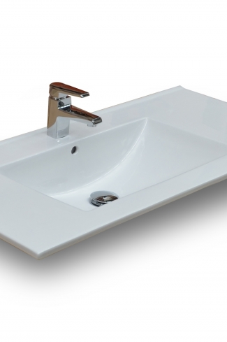 <p>
	Lavabo  encimera cerámico de color blanco con un seno de dimensiones 90x46. </p>
