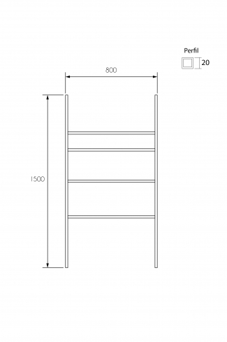 <p>
	Toallero estructura H 80 cm</p>
