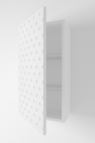 <p>
	Complemento de baño de 36x70 cm realizado en material estratificado con puerta decorada mediante técnica láser y cierre softclosing. Incluye dos estantes regulables en altura, de cristal templado, en el interior. Bisagras con cierre softclosing testadas a 80.000 ciclos regulables en los tres ejes. Colgadores a pared capaces de soportar hasta 30 Kg por colgador. Cantos realizados en PVC de 1mm. Fabricado en España.</p>
