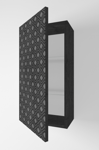 <p>
	Complemento de baño de 36x70 cm realizado en material laminado con puerta decorada mediante técnica láser y cierre softclosing. Incluye dos estantes regulables en altura, de cristal templado, en el interior. Bisagras con cierre softclosing testadas a 80.000 ciclos regulables en los tres ejes. Colgadores a pared capaces de soportar hasta 30 Kg por colgador. Cantos realizados en PVC de 1mm. Fabricado en España.</p>
