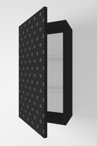 <p>
	Complemento de baño de 36x70 cm realizado en material estratificado con puerta decorada mediante técnica láser y cierre softclosing. Incluye dos estantes regulables en altura, de cristal templado, en el interior. Bisagras con cierre softclosing testadas a 80.000 ciclos regulables en los tres ejes. Colgadores a pared capaces de soportar hasta 30 Kg por colgador. Cantos realizados en PVC de 1mm. Fabricado en España.</p>
