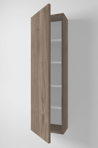 <p>
	Complemento de baño con casco realizado en material laminado de 19 mm. Estantes interiores incluidos. Bisagras con cierre softclosing testadas a 80.000 ciclos regulables en los tres ejes. Colgadores a pared capaces de soportar hasta 30 Kg por colgador. Cantos realizados en PVC de 1 mm. Fabricado en España.</p>
