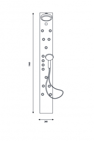 <p>
	Columna hidromasaje SADE anodizada</p>
