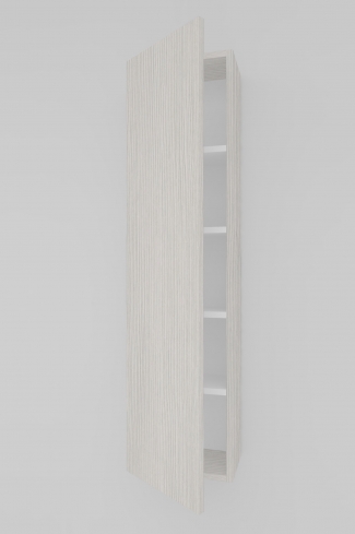 <p>
	Complemento de baño de 35x140 realizado en tablero laminado de 19 mm con una puerta cierre amortiguado suave. Incluye estantes en interior. Bisagras con cierre softclosing testadas a 80.000 ciclos regulables en los tres ejes. Colgadores a pared capaces de soportar hasta 30 Kg por colgador. Cantos realizados en PVC de 1 mm. Fabricado en España.Made in Spain.</p>

