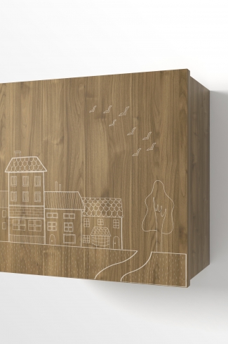 <p>
	Complemento de baño de 36x35 cm realizado en material estratificado con puerta decorada mediante técnica láser y cierre softclosing. Incluye un estante regulable en altura, de cristal templado, en el interior. Bisagras con cierre softclosing testadas a 80.000 ciclos regulables en los tres ejes. Colgadores a pared capaces de soportar hasta 30 Kg por colgador. Cantos realizados en PVC de 1mm. Fabricado en España.</p>
