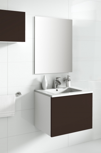 <p>
	Mueble de baño de 60 cm, realizado en material laminado de 16 mm y dos puertas de material estratificado alto brillo de gran capacidad y cierre soft-closing. Lavabo y complementos no incluidos. Made in Spain</p>
