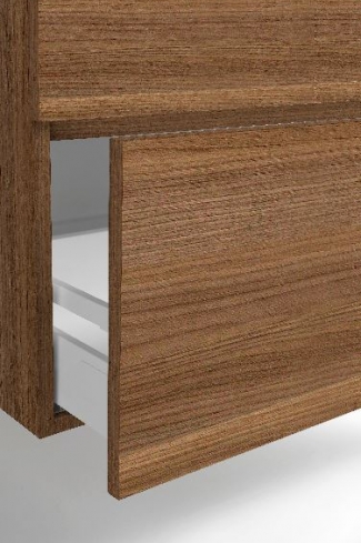 <p>
	Conjunto de mueble de baño realizado en material laminado color blanco de 19mm formado por dos cajones con sistema amortiguado suave . Lavabo en cristal templado de color negro, espejo e iluminación LED IP44-4,8W con driver interno y de color cromado incluidos.Grifo no incluido. Fabricado en España. </p>
