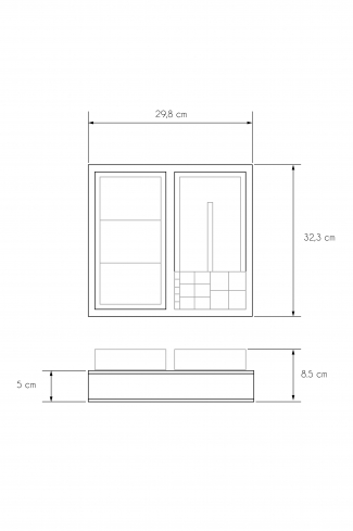 <p>
	Set organizador para cajones compuesto por una bandeja equipada con un soporte para cométicos, una bandeja multifunción y una caja de almacenaje. </p>
