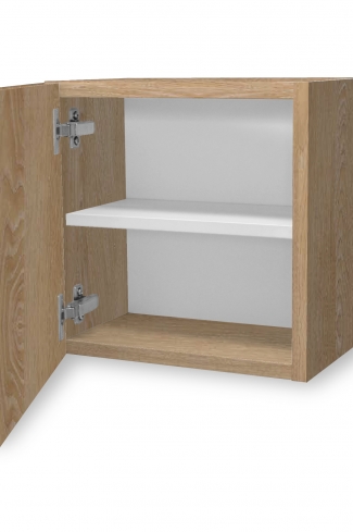 <p>
	Complemento de baño de 35x35 realizado en material laminado de 19 mm con microrelieve que le da más naturalidad y tratamiento antibacteriano con puerta de 19 mm  con cierre softclosing.Incluye una estantería interior.Made in Spain</p>
