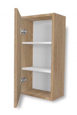 <p>
	Complemento de baño de 35x70 realizado en material laminado de 19 mm con microrelieve que le da más naturalidad y tratamiento antibacteriano con puerta de 19 mm  con cierre softclosing.Incluye dos estanterías interiores.Made in Spain</p>
