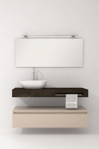 <p>
	Pack compuesto por mueble de baño fabricado en tablero de partículas laminado de 19mm acabado mate con un cajón de gran capacidad, cierre suave y extracción total. Lavabo suspendido de mármol compacto con escuadras de acero inoxidable. Espejo liso y foco iluminación LED 6000K, 9,6W, 600lm. Fabricado en España. Grifo no incluido. </p>
