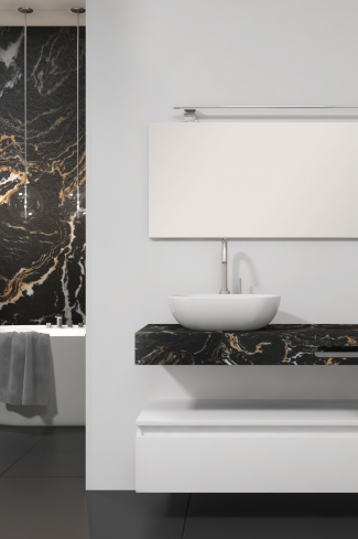 <p>
	Pack compuesto por mueble de baño fabricado en tablero de partículas laminado de 19mm acabado mate con un cajón de gran capacidad, cierre suave y extracción total. Lavabo suspendido de mármol compacto con escuadras de acero inoxidable. Espejo liso y foco iluminación LED 6000K, 9,6W, 600lm. Fabricado en España. Grifo no incluido. </p>
