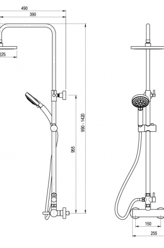 <p>
	Columna ducha mezcladora BASH</p>
