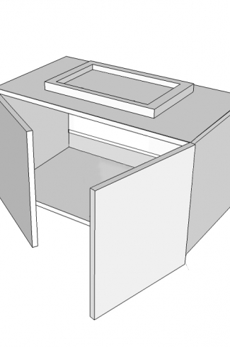 <p>
	Mueble de baño de 80 cm, realizado en material laminado de 19 mm y una puerta de material estratificado alto brillo de gran capacidad y cierre soft-closing. Lavabo y complementos no incluidos. </p>
