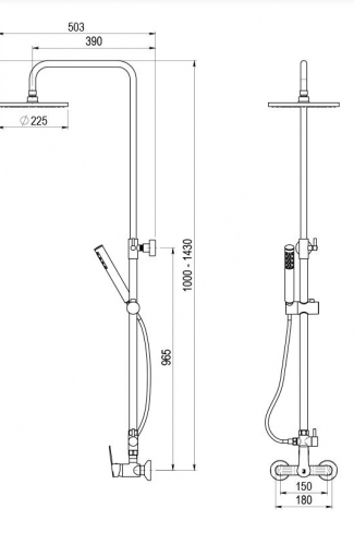 <p>
	Columna hidromasaje BLOCK anodizada</p>
