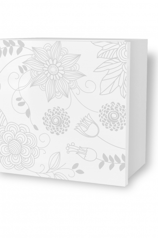 <p>
	Complemento de baño de 35x35 cm realizado en material estratificado alto brillo con decoración realizada en láser con puerta de 19 mm con cierre amortiguado suave. Incluye una estanteria interior. Made in Spain.</p>
