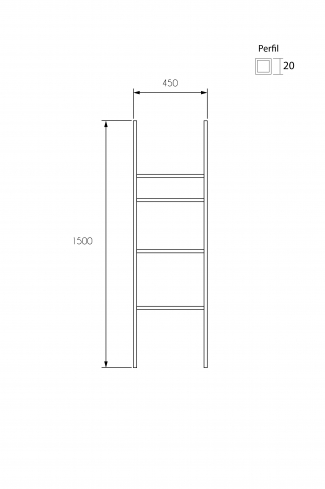 <p>
	Toallero estructura H 45 cm</p>
