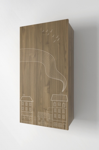 <p>
	Complemento de baño de 36x70 cm realizado en material estratificado con puerta decorada mediante técnica láser y cierre softclosing. Incluye dos estantes regulables en altura, de cristal templado, en el interior. Bisagras con cierre softclosing testadas a 80.000 ciclos regulables en los tres ejes. Colgadores a pared capaces de soportar hasta 30 Kg por colgador. Cantos realizados en PVC de 1mm. Fabricado en España.</p>
