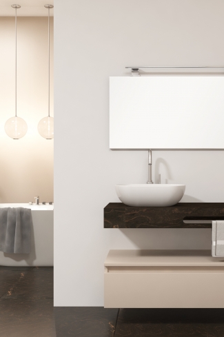 <p>
	Pack compuesto por mueble de baño fabricado en tablero de partículas laminado de 19mm acabado mate con un cajón de gran capacidad, cierre suave y extracción total. Lavabo suspendido de mármol compacto con escuadras de acero inoxidable. Espejo liso y foco iluminación LED 6000K, 9,6W, 600lm. Fabricado en España. Grifo no incluido. </p>
