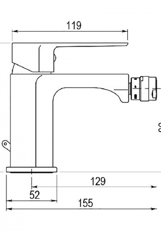 <p>
	Grifo de bidet negro AURA </p>
