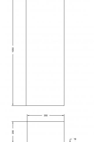 <p>
	Complemento de baño de 35x105 cm realizado en material laminado con puerta de 19 mm con cierre softclosing. Incluye tres estanterías interiores. Made in Spain</p>
