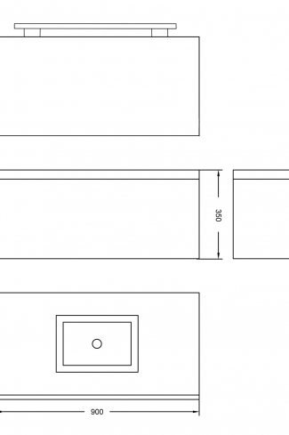 <p>
	Pack formado por mueble de 90 cm realizado en material laminado acabado madera con frontal decorado mediante técnica láser. Cajón totalmente extraible y cierre soft-closing. Incluye lavabo cerámico de color blanco, espejo liso  y un foco iluminación LED de 80cm. Fabricado en España.</p>
