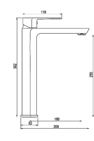 <p>
	Grifo de lavabo alto negro AURA </p>
