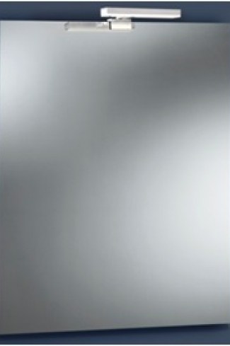 <p>
	Espejo de baño con canto pulido de 4 mm con foco LED acabado cromo de 3W, 252 lúmenes, 5700 K, IP44,de 150 mm</p>
